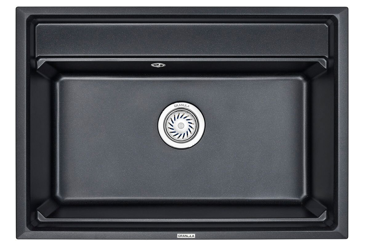 Изображение товара Кухонная мойка Granula KS-7301, черная, 7301sv