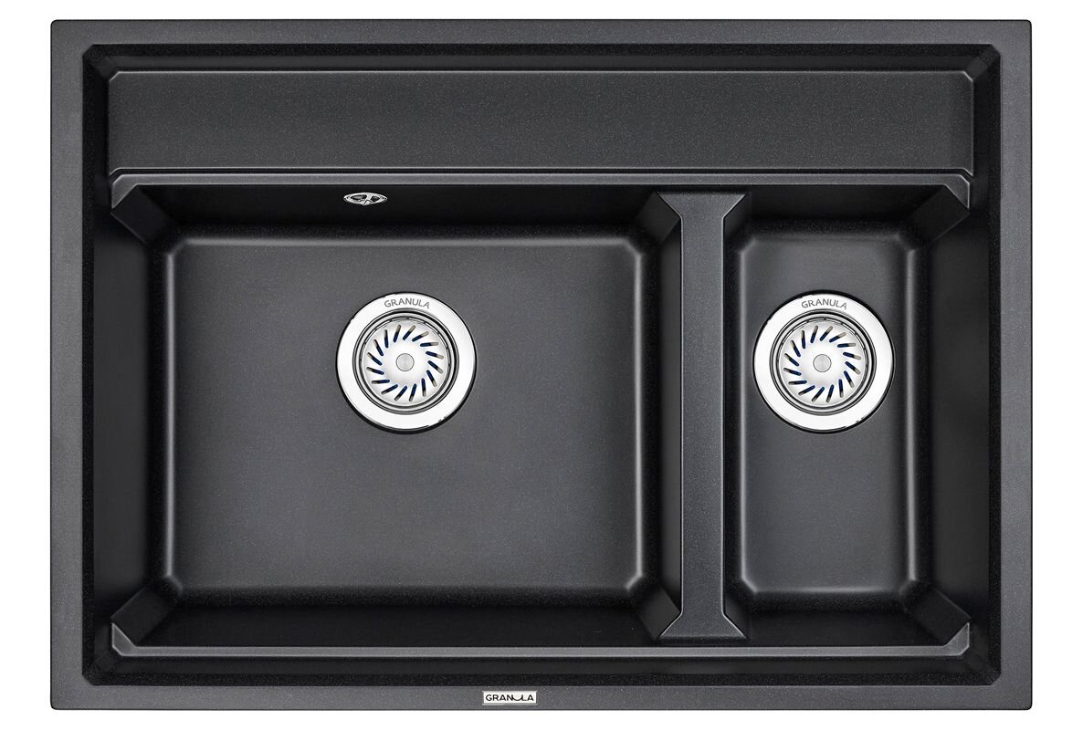 Изображение товара Кухонная мойка Granula KS-7302 7302bl черный матовый с двойной чашей