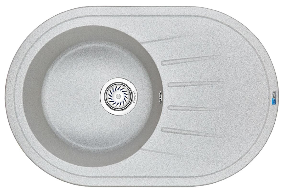 Изображение товара Кухонная мойка Granula ST-7601 7601bt из искусственного камня, овальная, угловая установка