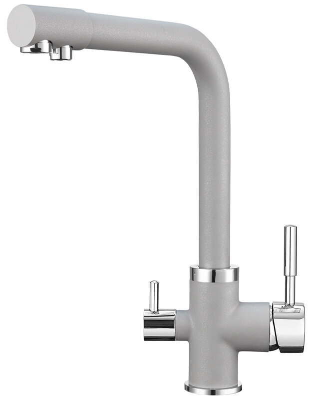 Изображение товара Смеситель Granula GR-2015 2015al, для кухонной мойки, с подключением к фильтру, алюминиум