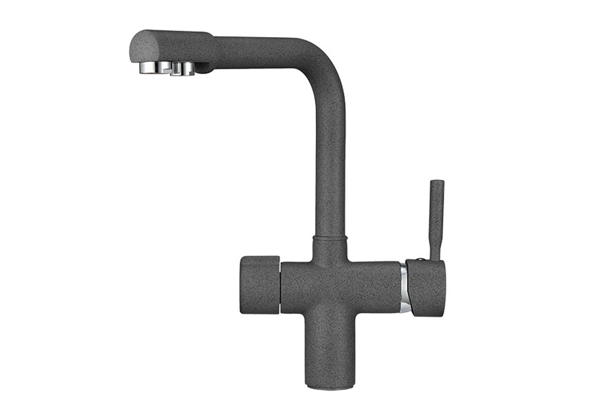 Изображение товара Смеситель Granula GR-2088 2088bg, для кухонной мойки, с подключением к фильтру, графит