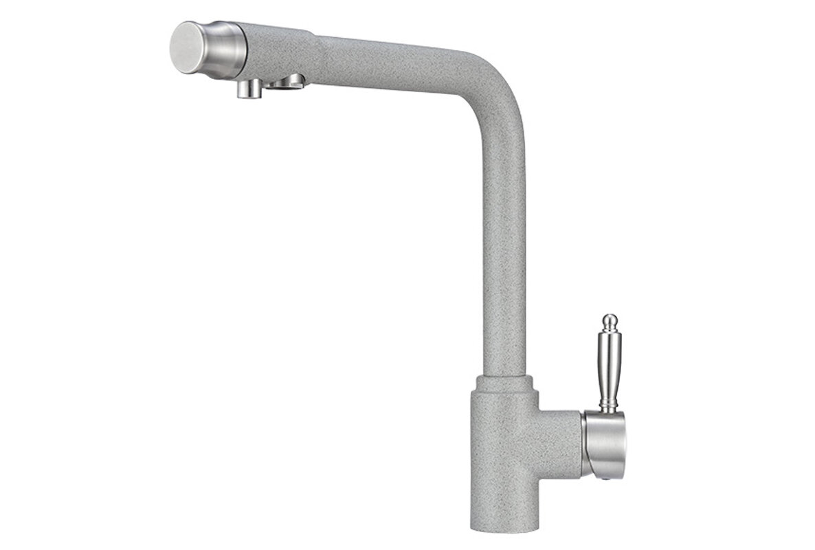 Изображение товара Смеситель Granula GR-2301 2301bt, для кухонной мойки, с подключением к фильтру, базальт