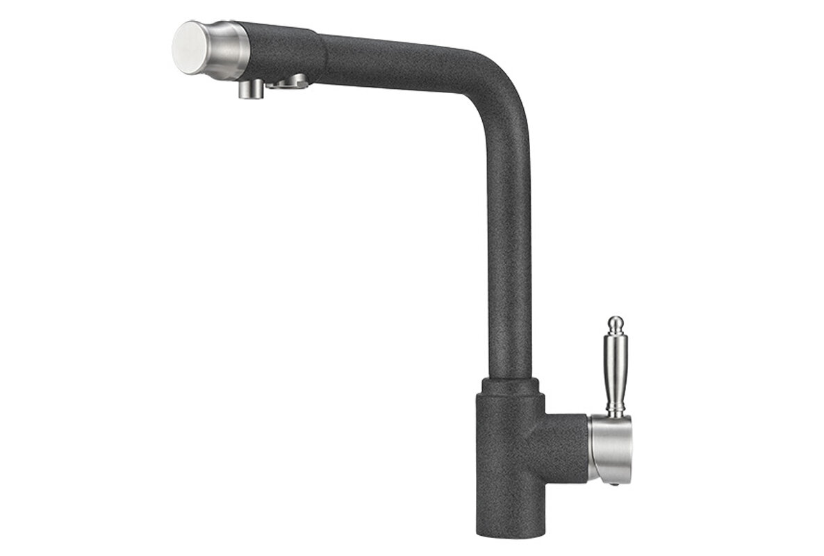 Изображение товара Смеситель для кухонной мойки Granula GR-2301 2301bg с подключением к фильтру графит