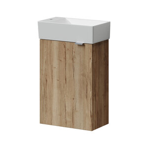 Изображение товара Тумба под раковину Sancos Mini 35, подвесная, дуб галифакс натуральный, MN35EGL/R