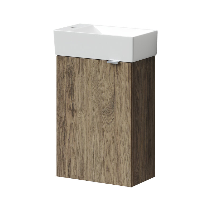 Изображение товара Тумба под раковину Sancos Mini 35 подвесная дуб чарльстон ЛДСП