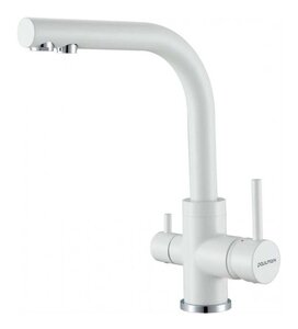 Изображение товара Смеситель Paulmark Essen Es213011-WH, для кухонной мойки под фильтр, белый матовый полностью