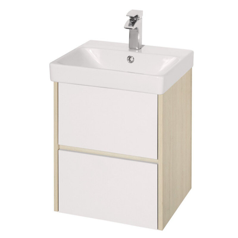 Изображение товара Тумба с раковиной Акватон Сканди 45 см подвесная белый дуб верона