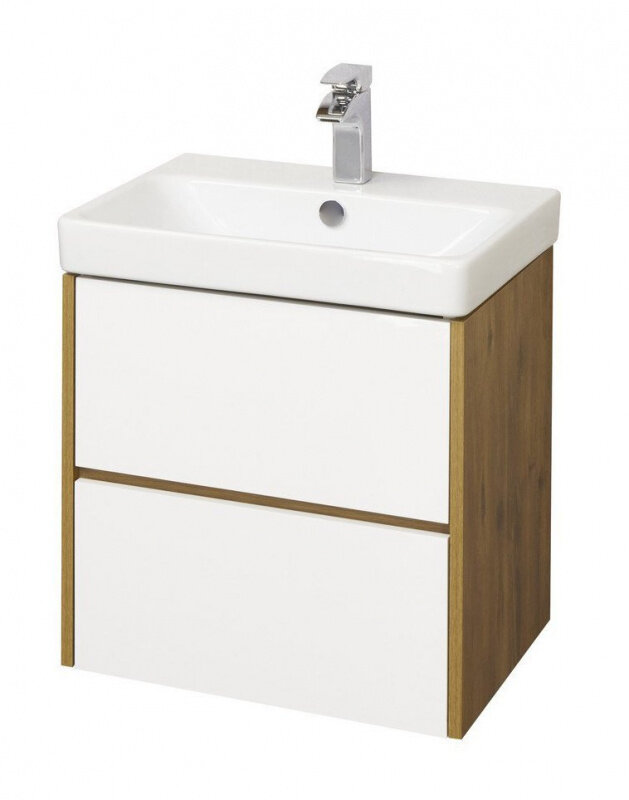 Изображение товара Тумба с раковиной Акватон Сканди 55 см подвесная белый дуб рустикальный