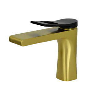 Изображение товара Смеситель для раковины Bronze de Luxe Element EL02GB, матовое золото/черный матовый