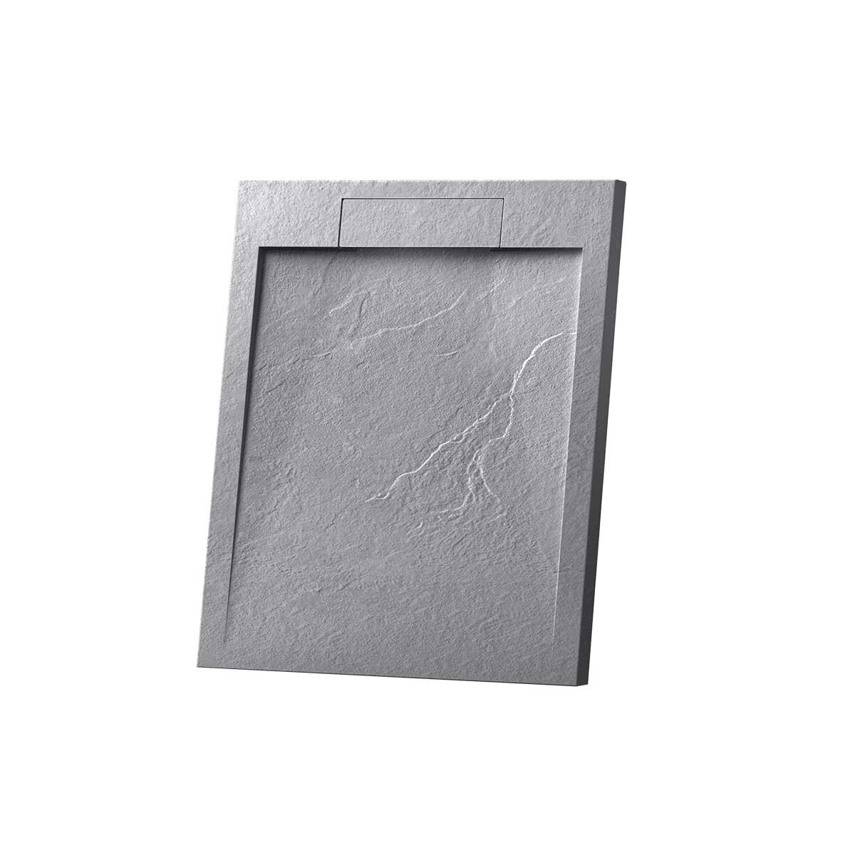 Изображение товара Душевой поддон Vincea VST-4SRL 90x90 см из искусственного камня низкий серый