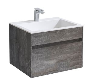 Изображение товара Тумба под раковину Vincea Chiara 60 см, подвесная, серый камень (G.Stone), VMC-2C600GS