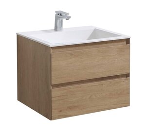 Изображение товара Тумба под раковину Vincea Luka 60 см, подвесная, светло-коричневый (N.Oak), VMC-2L600NO