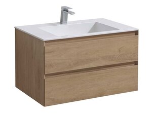 Изображение товара Тумба под раковину Vincea Luka 80 см подвесная светло-коричневая VMC-2L800NO