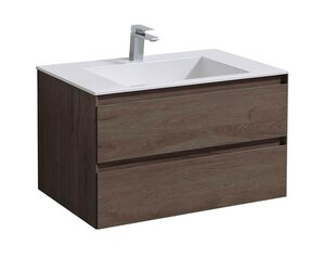 Изображение товара Тумба под раковину Vincea Luka 80 см подвесная темно-коричневая R.Oak