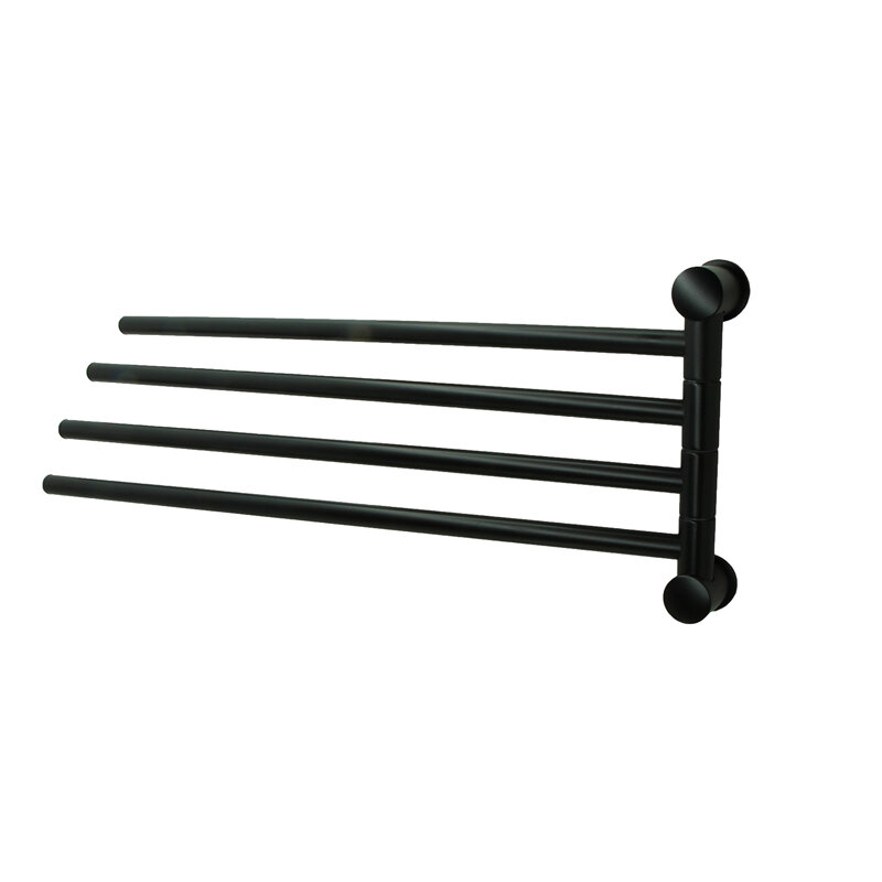Изображение товара Полотенцедержатель WasserKRAFT Серия К, 4 держателя, черный матовый, 40.5 см