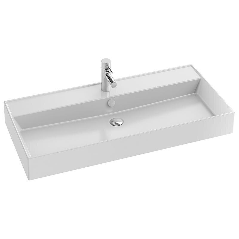 Изображение товара Раковина Jacob Delafon Vivienne 100 см белая стильная дизайнерская модель