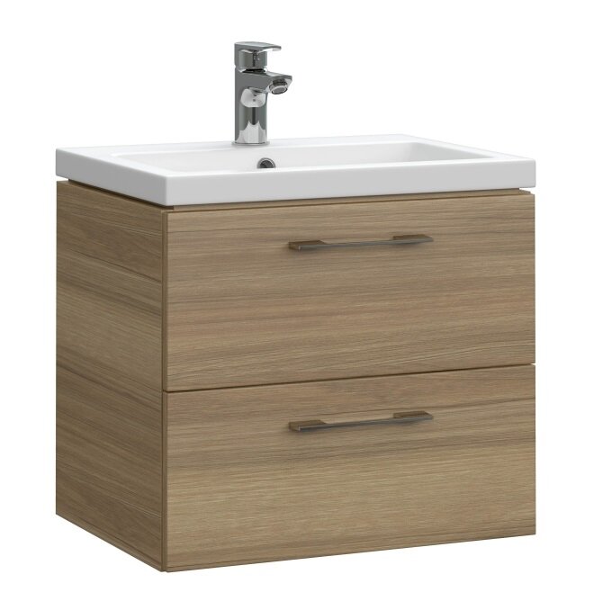 Изображение товара Тумба под раковину Cersanit Lara 50 см подвесная орех A63413