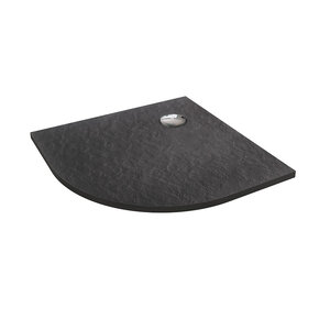 Изображение товара Поддон Jacob Delafon Tolbiac, 100 x 100 см, радиусный, искусственный камень, черный матовый, сифон в подарок, E6D330RU-NGM