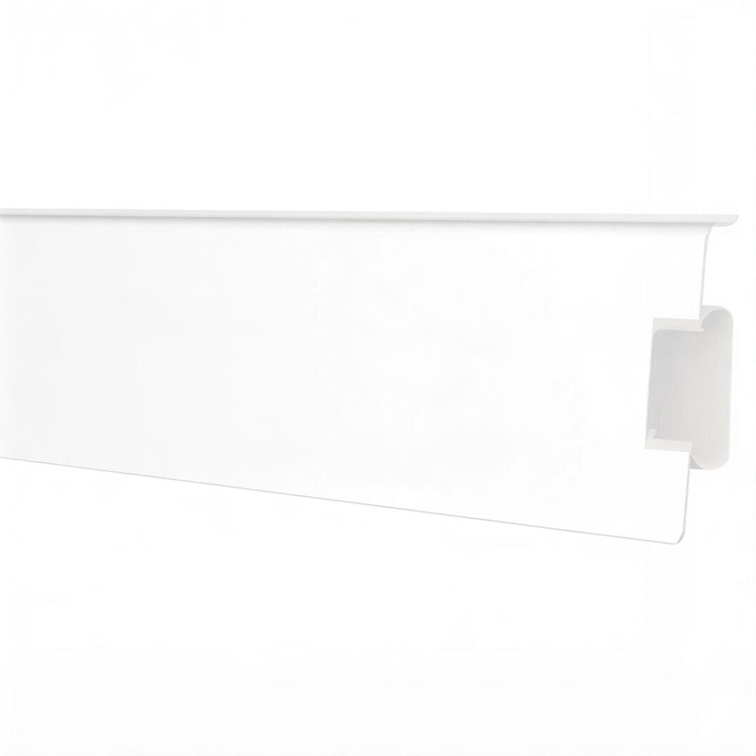 Изображение товара Плинтус ПВХ Decoplast Strong 70 2500 x 72.4 x 24 мм, с кабель-каналом, белый, цвет 70100 (18 шт)
