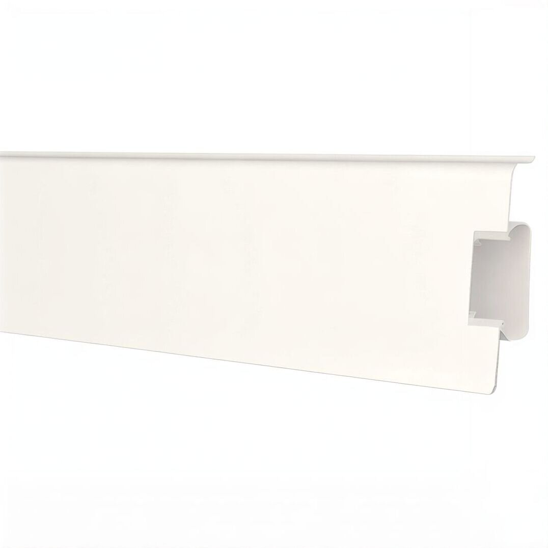 Изображение товара Плинтус ПВХ Decoplast Strong 70 2500 x 72.4 x 24 мм, с кабель-каналом, цвет 70101 (18 шт)