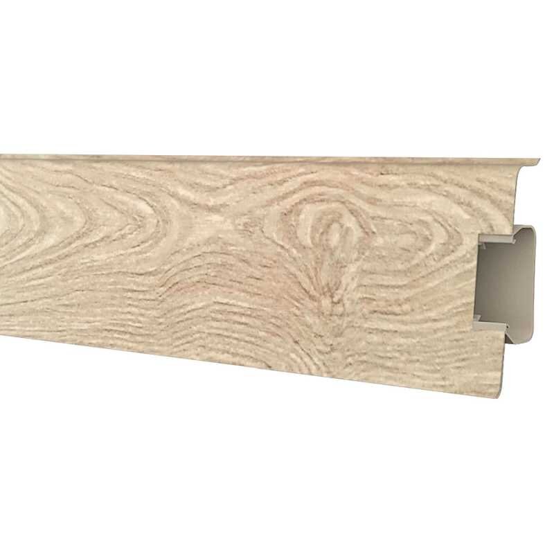 Изображение товара Плинтус ПВХ Decoplast Strong 70 2500x72.4x24 мм с кабель-каналом, 18 шт