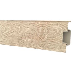 Изображение товара Плинтус ПВХ Decoplast Strong 70 2500 x 72.4 x 24 мм, с кабель-каналом, цвет 70112 (18 шт)