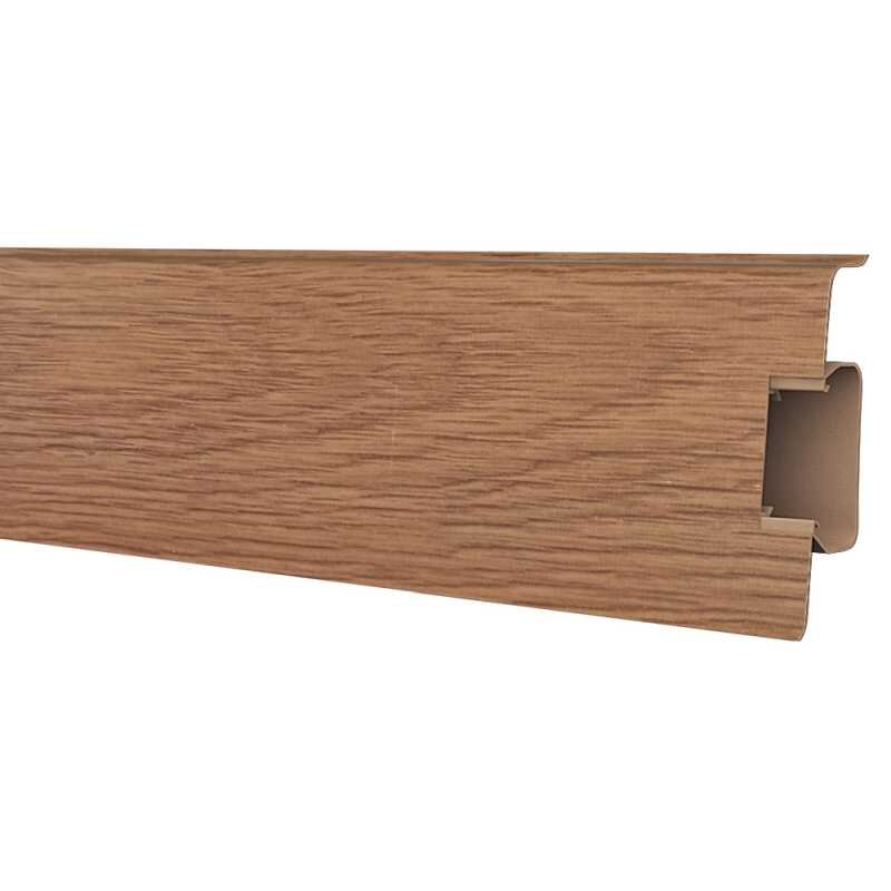Изображение товара Плинтус ПВХ Decoplast Strong 70 2500x72.4x24 мм с кабель-каналом коричневый