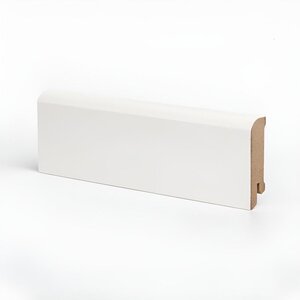 Изображение товара Плинтус МДФ Deartio Премиум U102-60, цвет белый, 60 х 16 х 2050 мм