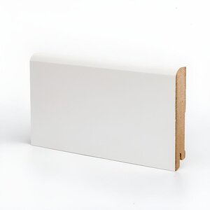 Изображение товара Плинтус МДФ Deartio Эконом W02-100, цвет белый, 100 х 16 х 2050 мм
