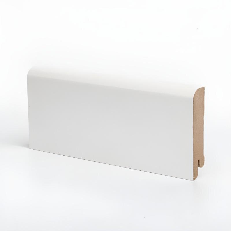 Изображение товара Плинтус МДФ Deartio Эконом W02-80, цвет белый, 80 х 16 х 2050 мм