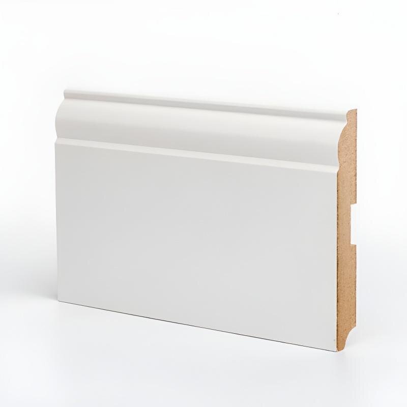 Изображение товара Плинтус МДФ Deartio Эконом W04-120 белый 120х16х2050 мм