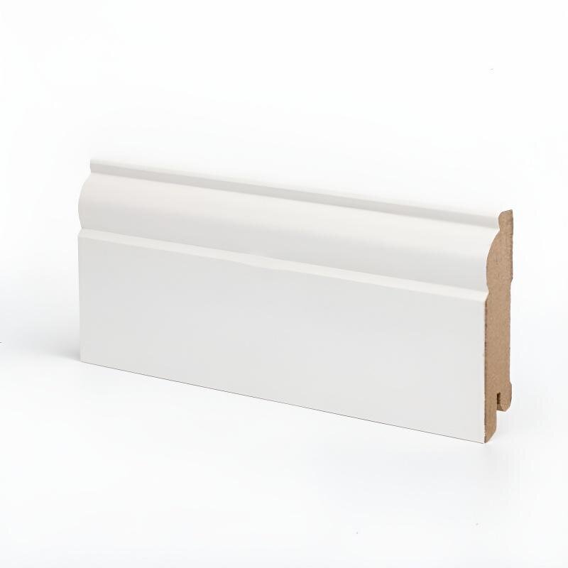 Изображение товара Плинтус МДФ Deartio Эконом W04-80, цвет белый, 80 х 16 х 2050 мм