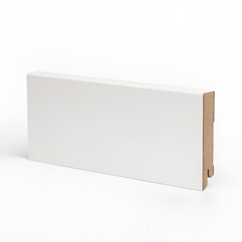 Изображение товара Плинтус МДФ Deartio Эконом W06-80 белый 80x16x2050 мм для напольных покрытий