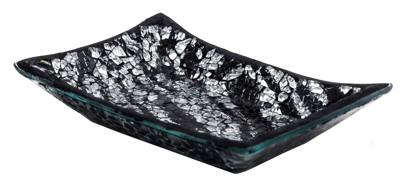 Изображение товара Мыльница Ridder Frey 2243310 Мыльница черная квадратная стекло 14,5x10 см