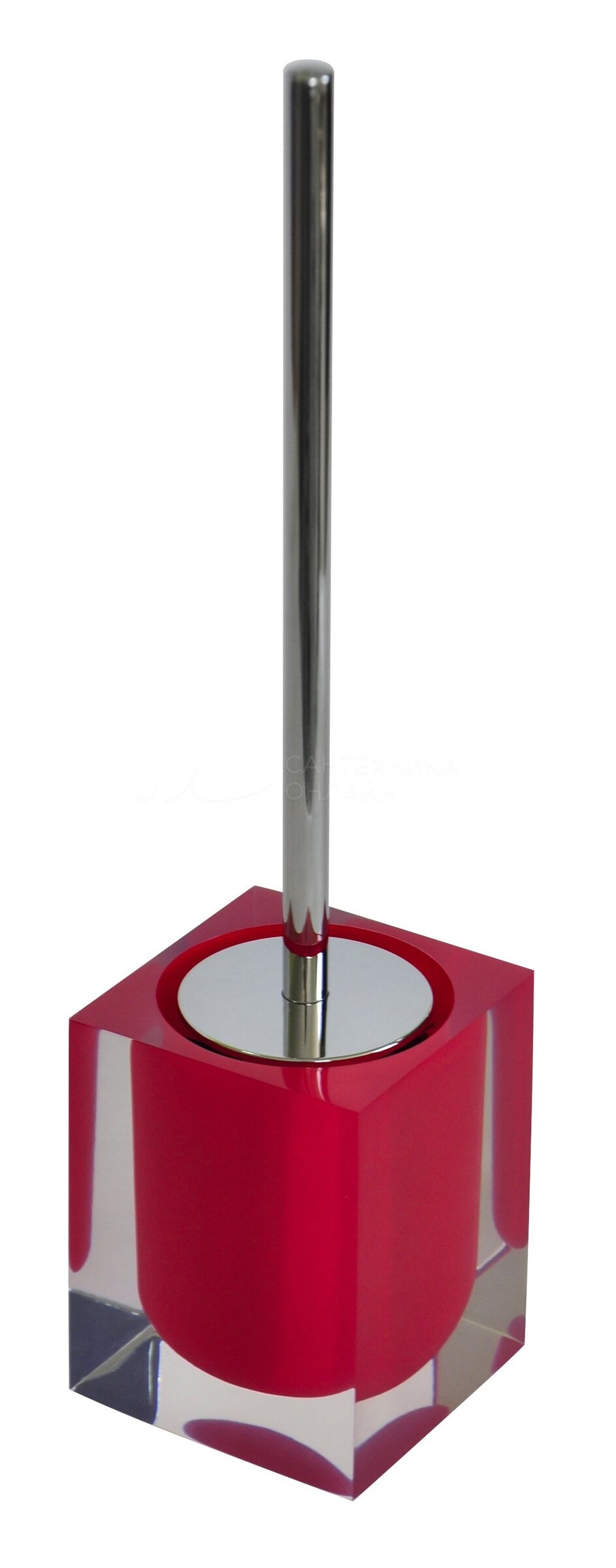 Изображение товара Ершик для унитаза Ridder Colours 22280406, красный, напольный, квадратный дизайн