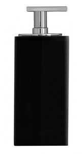 Изображение товара Дозатор жидкого мыла Ridder Rom черный, 200 мл, квадратный дизайн