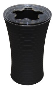 Изображение товара Стакан для зубных щеток Ridder Tower 22200210 черный, устойчивый, из полипропилена