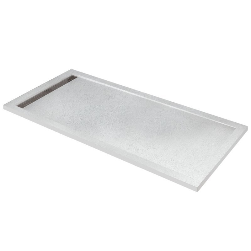 Изображение товара Душевой поддон Cezares Tray из искусственного мрамора 90x80 см низкий белый