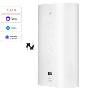 Изображение товара Накопительный водонагреватель Electrolux EWH 100 Centurio IQ 3.0, однофазный, цвет - белый, реверсивный, встроенный Wi-Fi, таймер, сухой ТЭН, НС-1449182