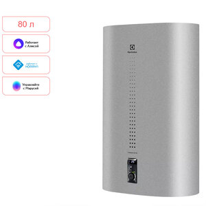 Изображение товара Накопительный водонагреватель Electrolux EWH 80 Centurio IQ 3.0 Silver, НС-1449186, однофазный, цвет серый серебристый, реверсивный, встроенный Wi-Fi, таймер, сухой ТЭН