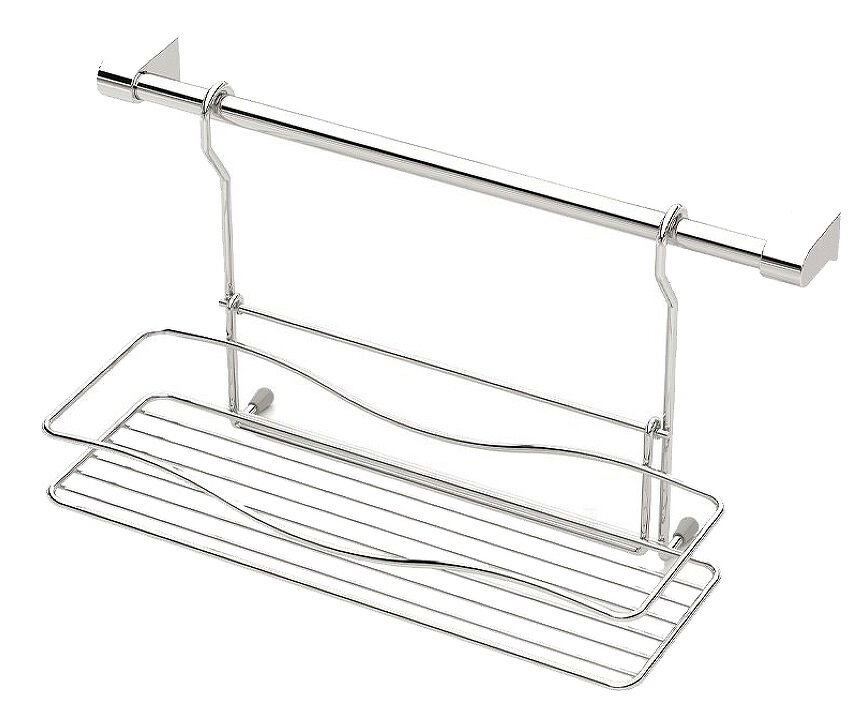 Изображение товара Полка для специй Tekno-tel с рейлингом 1 ярус хром MG041