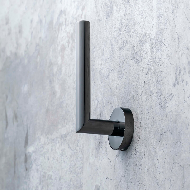 Изображение товара Держатель туалетной бумаги Bemeta Hematit 159112032, без крышки, вертикальный, антрацит глянцевый