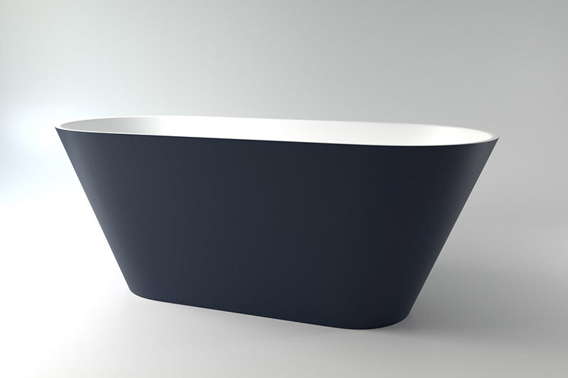 Изображение товара Ванна из искусственного камня Holbi Selena 161x68 см, овальная, RAL