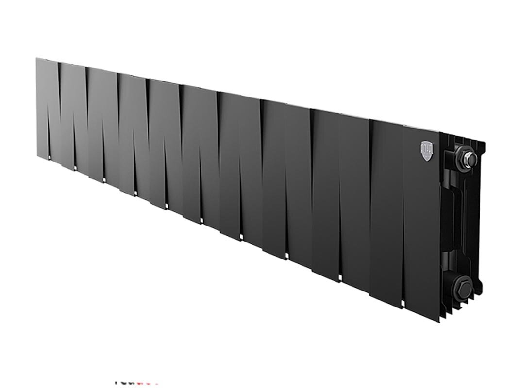 Изображение товара Радиатор биметаллический Royal Thermo Piano Forte 200 Noir Sable 20 секций, боковое подключение, черный, RTPNS20020