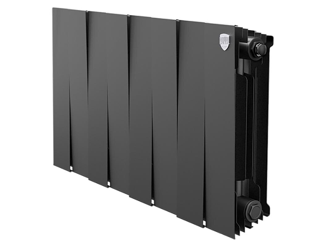 Изображение товара Биметаллический радиатор Royal Thermo Piano Forte 300 Noir Sable 8 секций боковое подключение