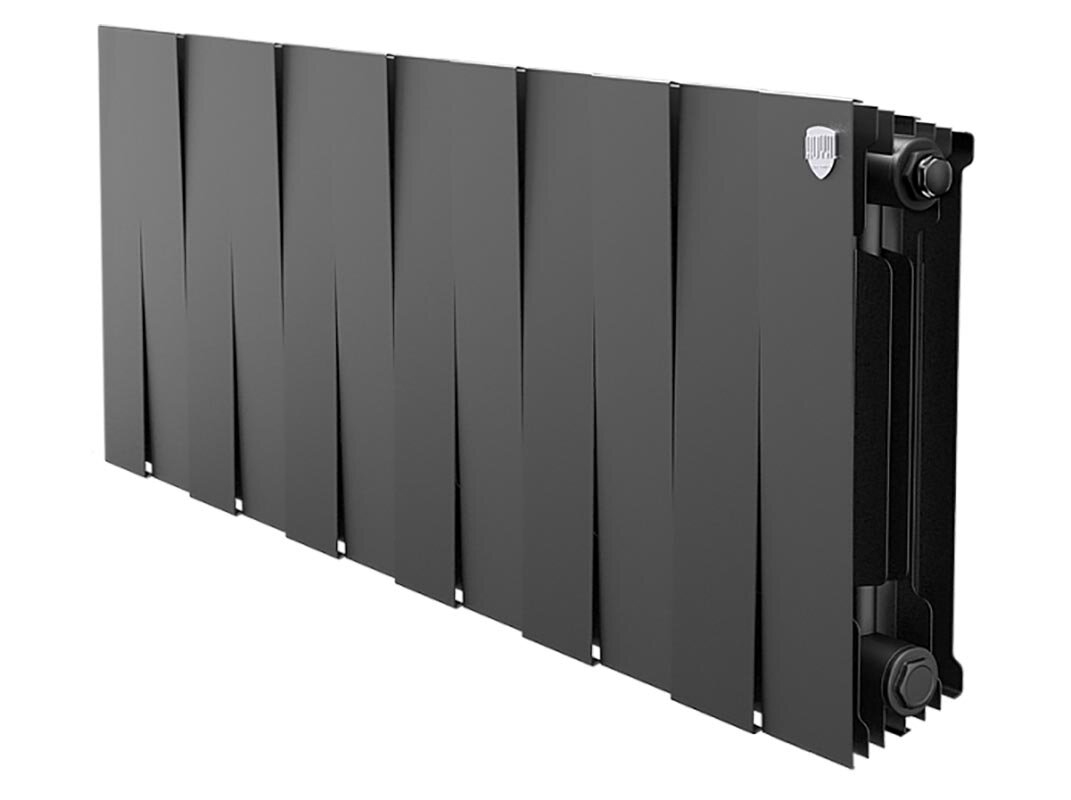 Изображение товара Радиатор биметаллический Royal Thermo Piano Forte 300 Noir Sable 12 секций боковое подключение
