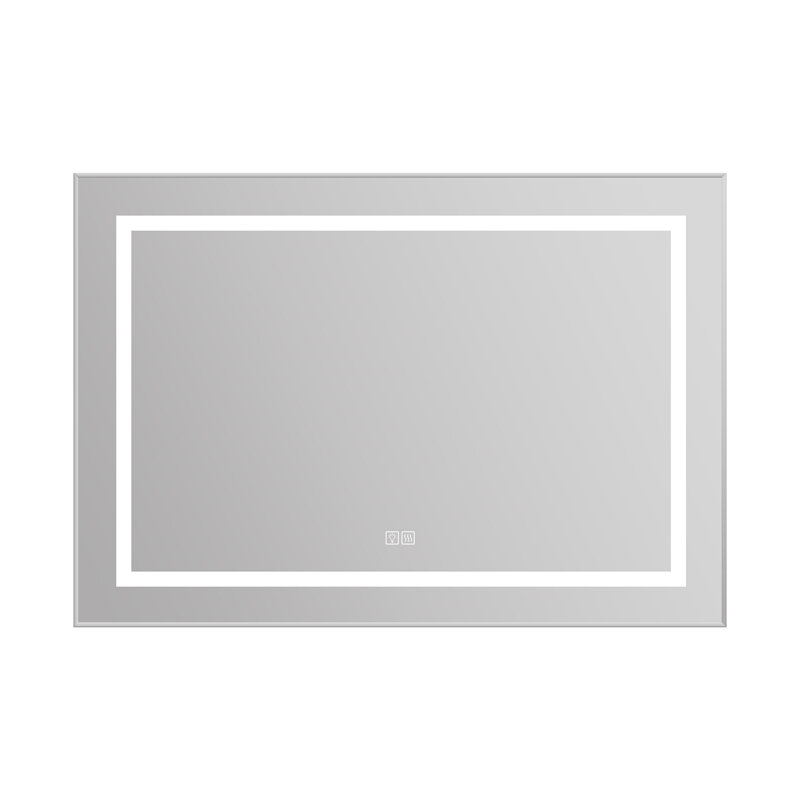 Изображение товара Зеркало BelBagno Kraft SPC-KRAFT-985-685-TCH-WARM 98.5 см, светодиодная подсветка, с сенсорным выключателем, с подогревом, сатин