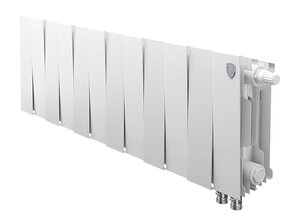 Изображение товара Радиатор биметаллический Royal Thermo Piano Forte 200 VDR bianco traffico 12 секции, нижнее правое подключение, белый, RTPBTVDR20012