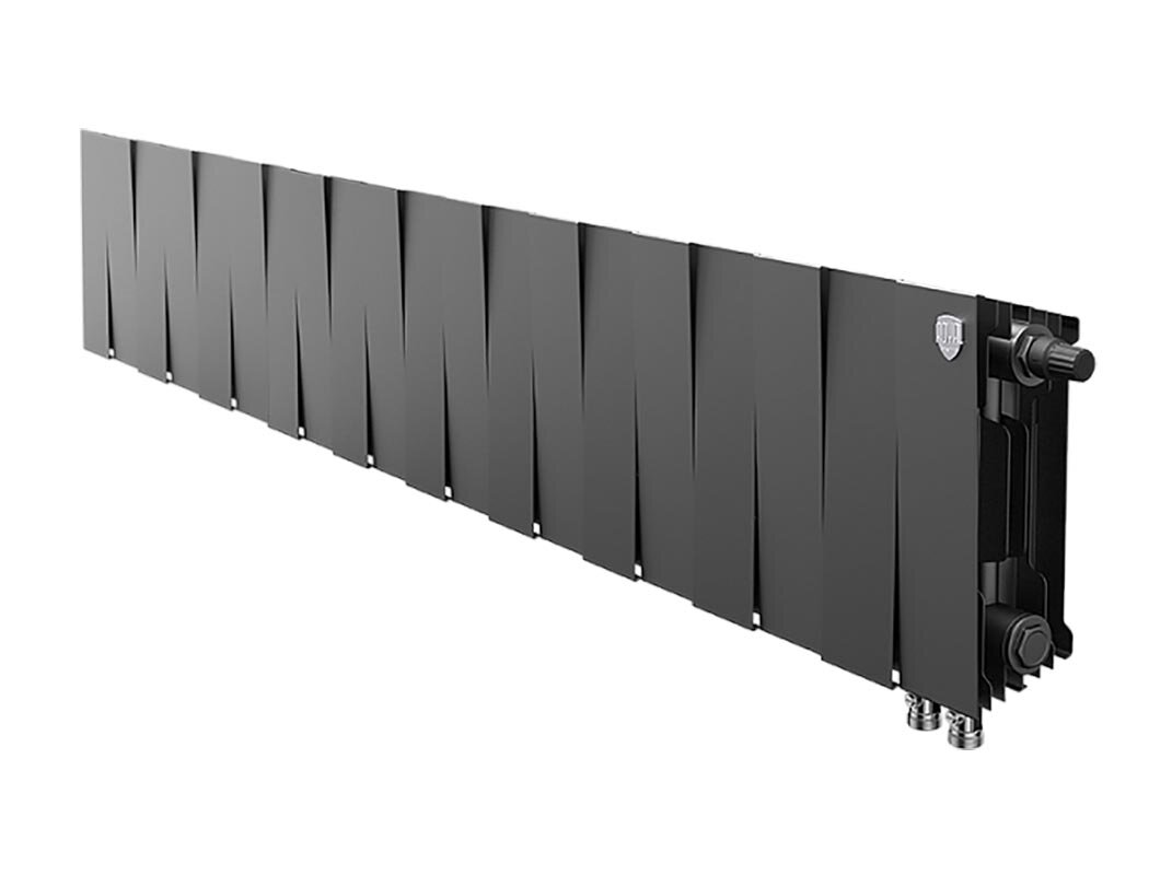Изображение товара Радиатор биметаллический Royal Thermo Piano Forte 200 VDR Noir Sable 20 секций, нижнее правое подключение, черный, RTPNSVDR20020