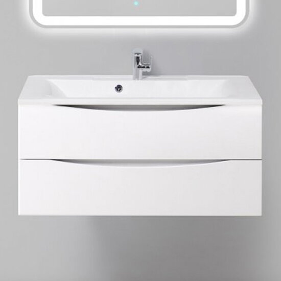 Изображение товара Тумба под раковину BelBagno Marino MARINO-1100-2C-SO-BL-P 110 см, подвесная, цвет белый глянцевый (bianco lucido)